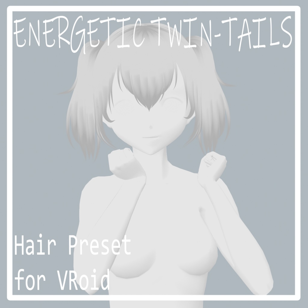 Energetic Twin-Tails II Hair Preset for VRoid