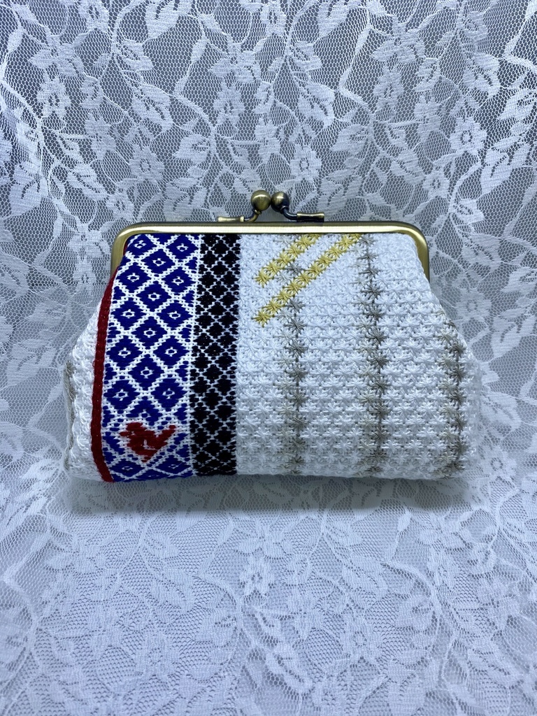 オーダー 三鳥毛親子がま口ポーチ 刺繍とがまぐち いのや Booth
