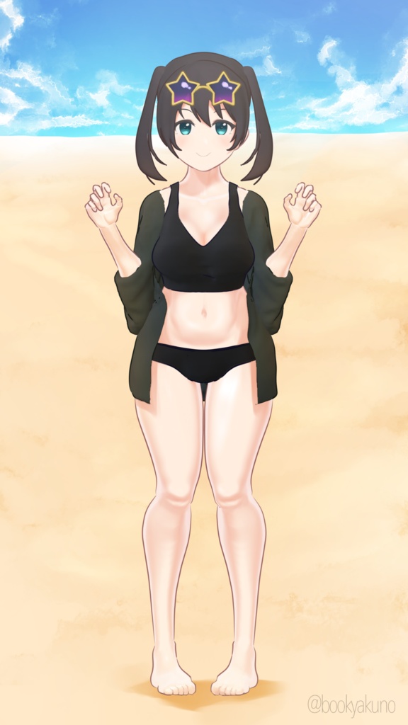 女の子キャラ3Dモデルデータ【Blender】