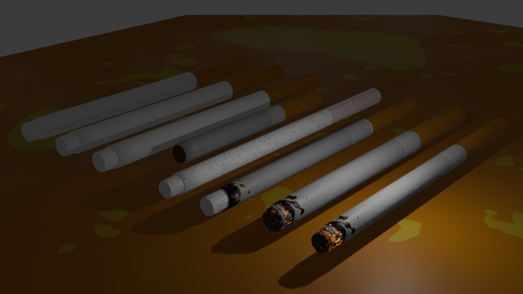 タバコの3Dモデル(無料)