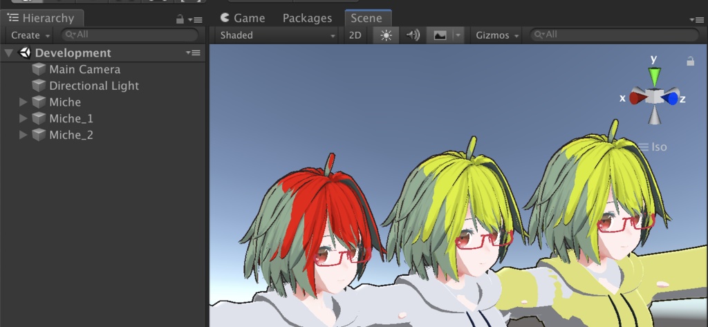 アバターマテリアルコピー