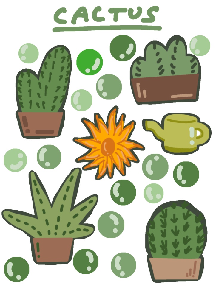 サボテン シールシート