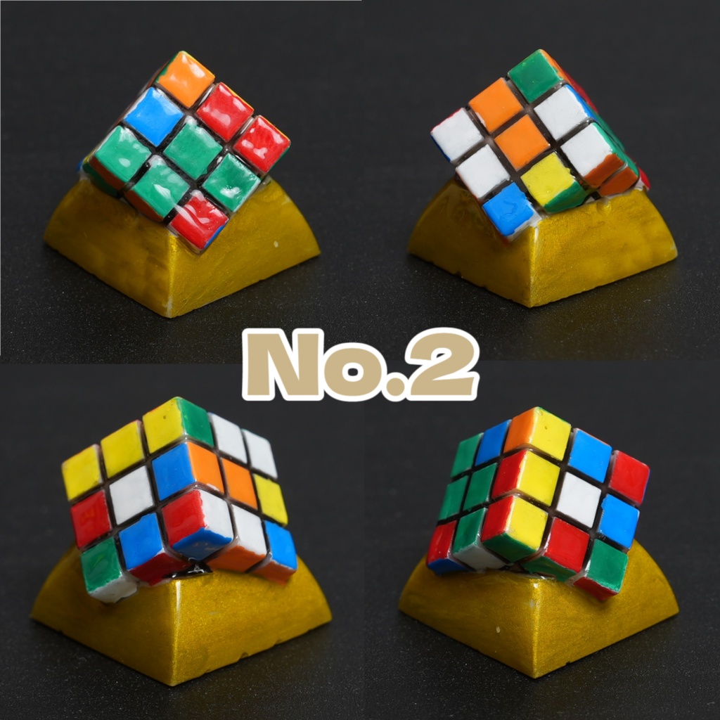 埋め込み6面パズルキーキャップ