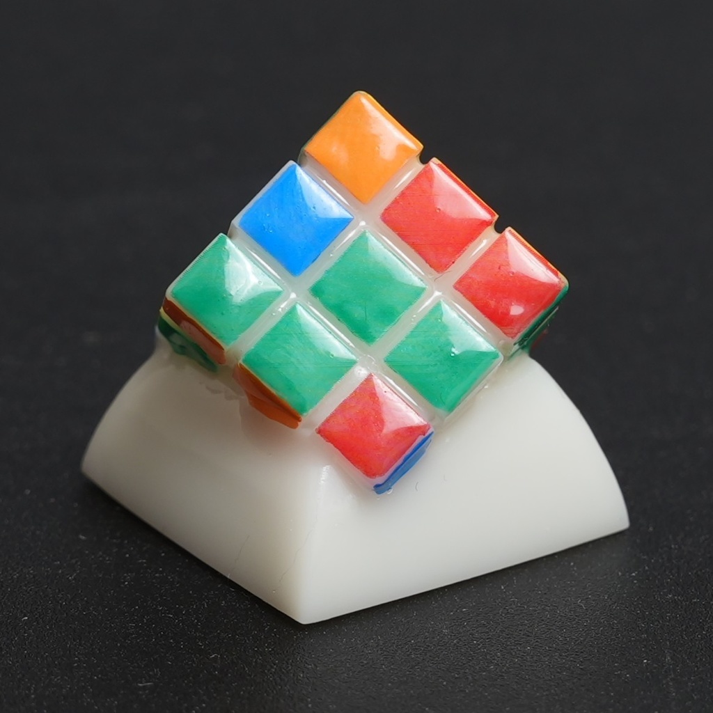 埋め込み6面パズルキーキャップ