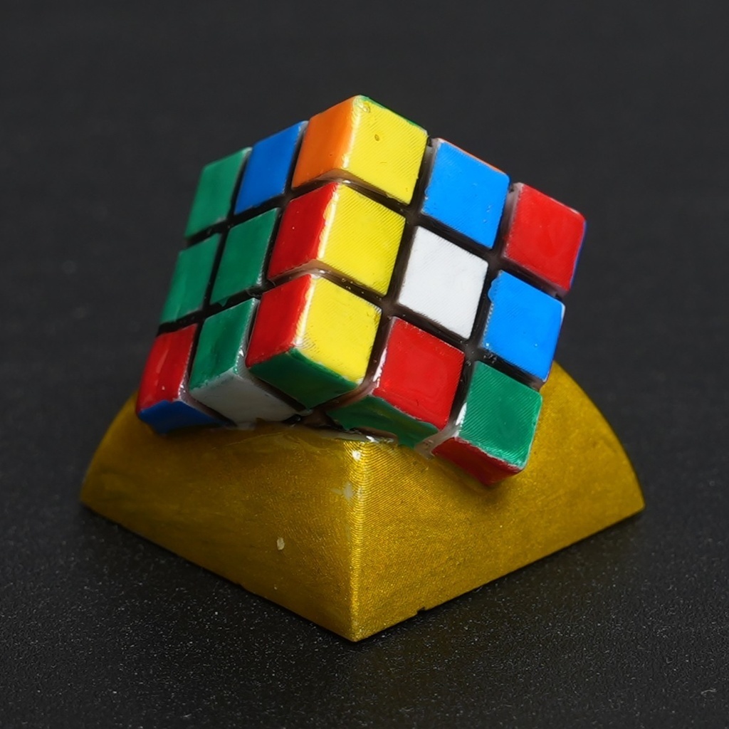 埋め込み6面パズルキーキャップ