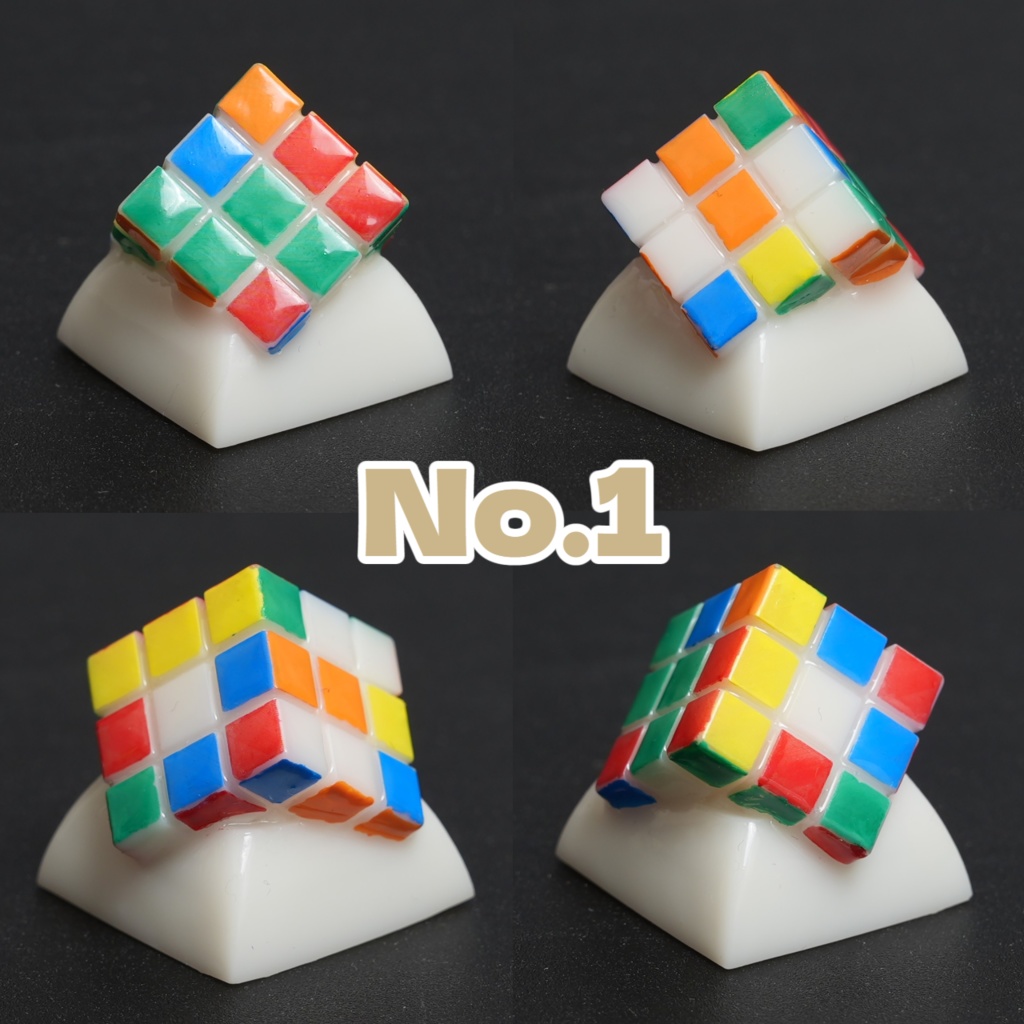 埋め込み6面パズルキーキャップ