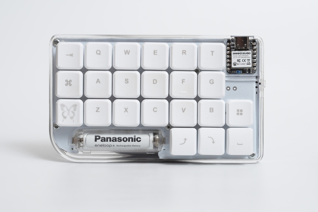 Nickey44A 完成品 薄型無線分割キーボード(単4電池駆動)