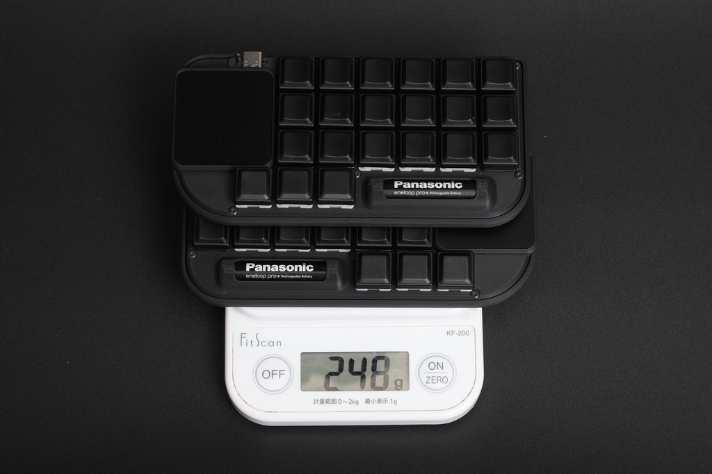 Nickey44A-PAD キット版 薄型無線分割トラックパッドキーボード(単4電池駆動)