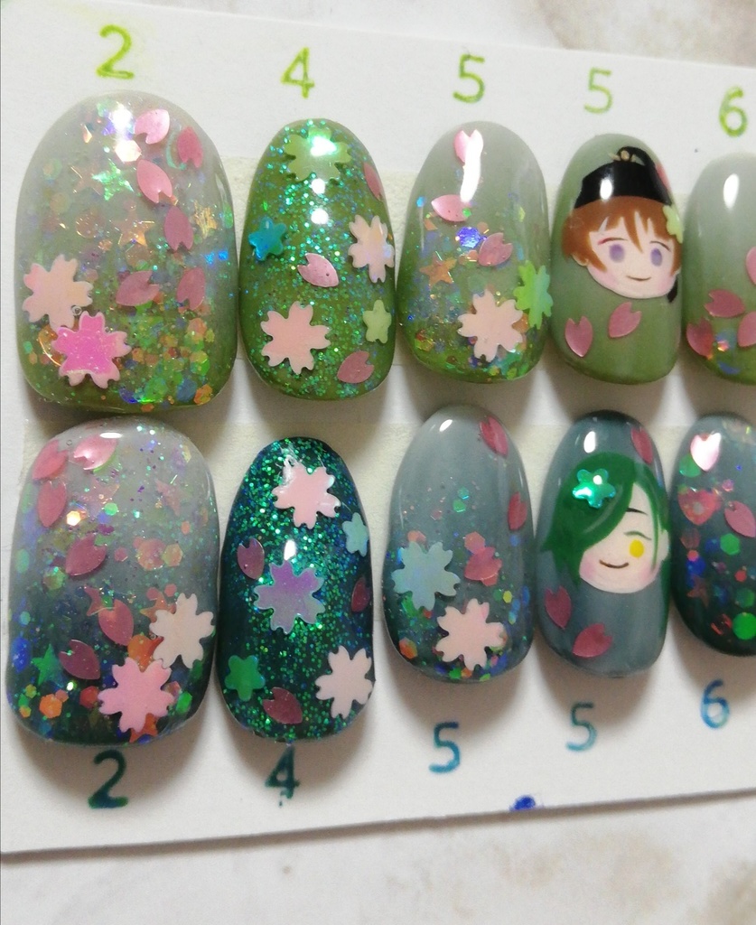 わんぱくいしきりまる&あおえネイル