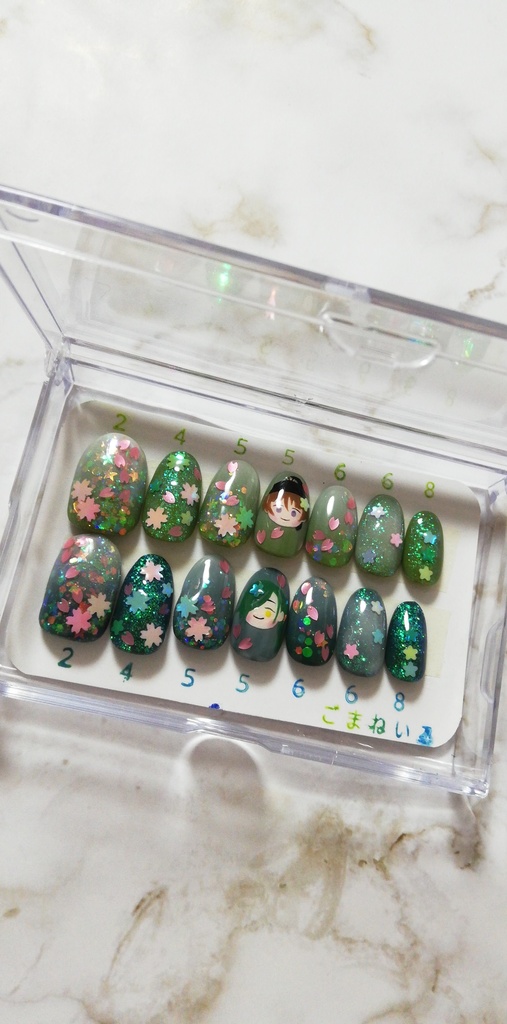 わんぱくいしきりまる&あおえネイル