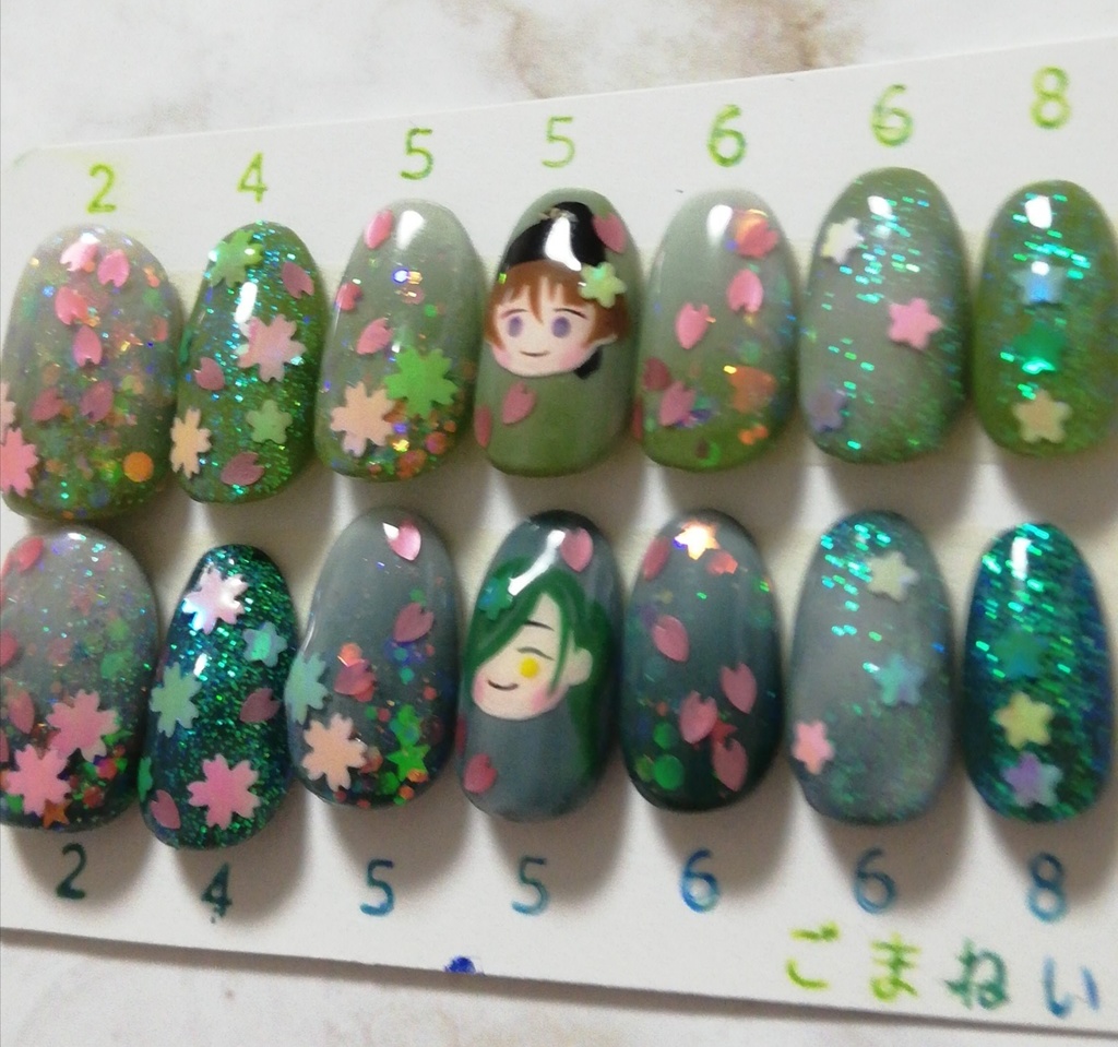 わんぱくいしきりまる&あおえネイル