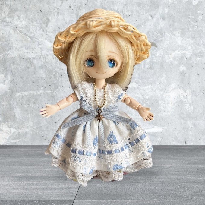 【匿名配送】〈ドール・おまんじゅうなど〉麦わら帽子 単色ver.②