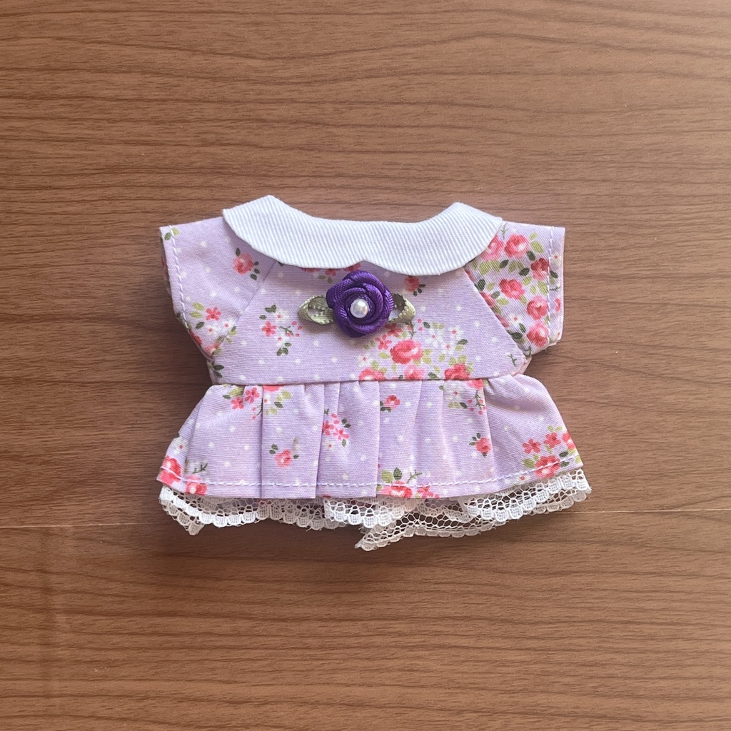 【匿名配送】〈プライズ16㎝ぬい・無属性10㎝共通〉花柄のワンピース