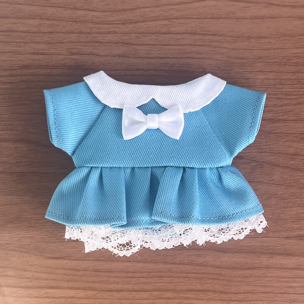 【匿名配送】〈プライズ16㎝ぬい・無属性10㎝共通〉推し色ワンピース 寒色ver.