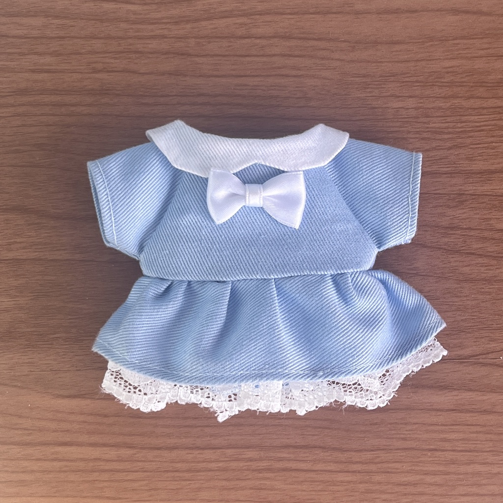 【匿名配送】〈プライズ16㎝ぬい・無属性10㎝共通〉推し色ワンピース 寒色ver.