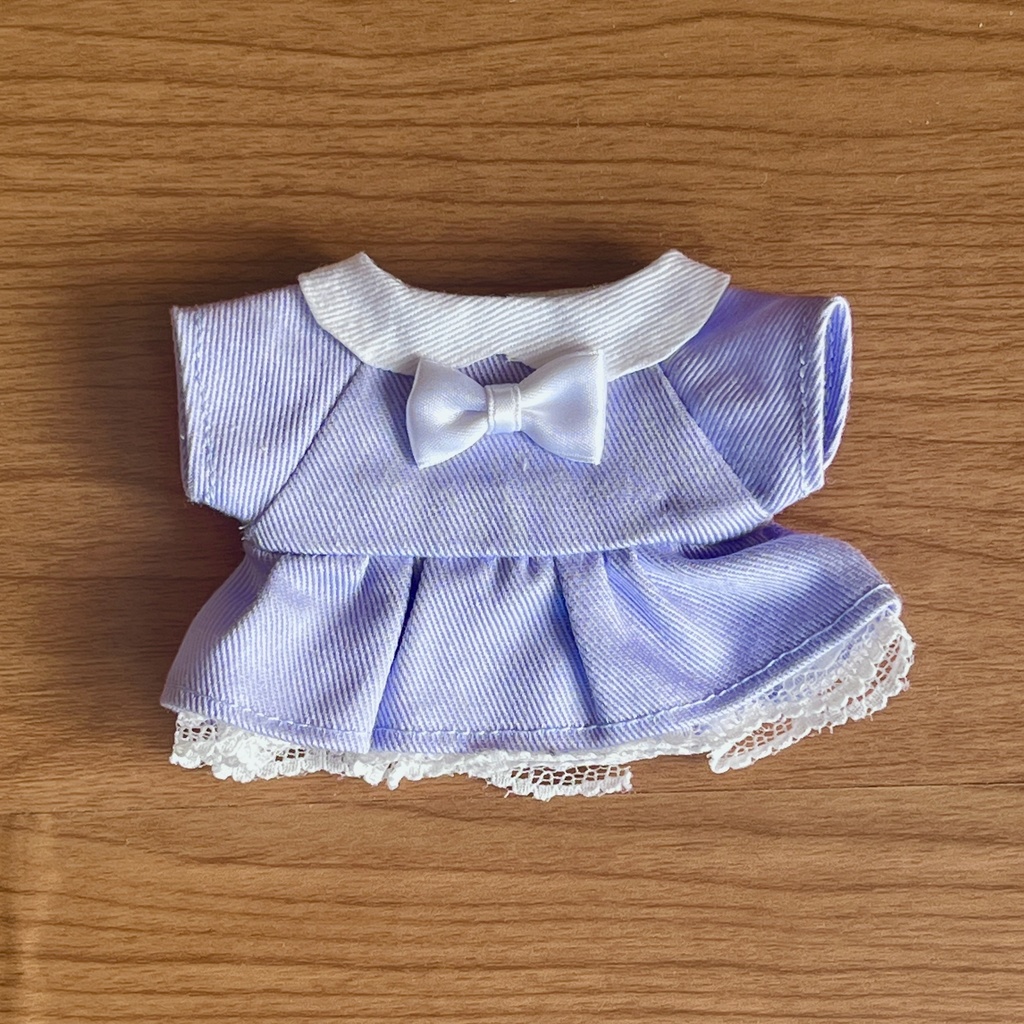 【匿名配送】〈プライズ16㎝ぬい・無属性10㎝共通〉推し色ワンピース 寒色ver.