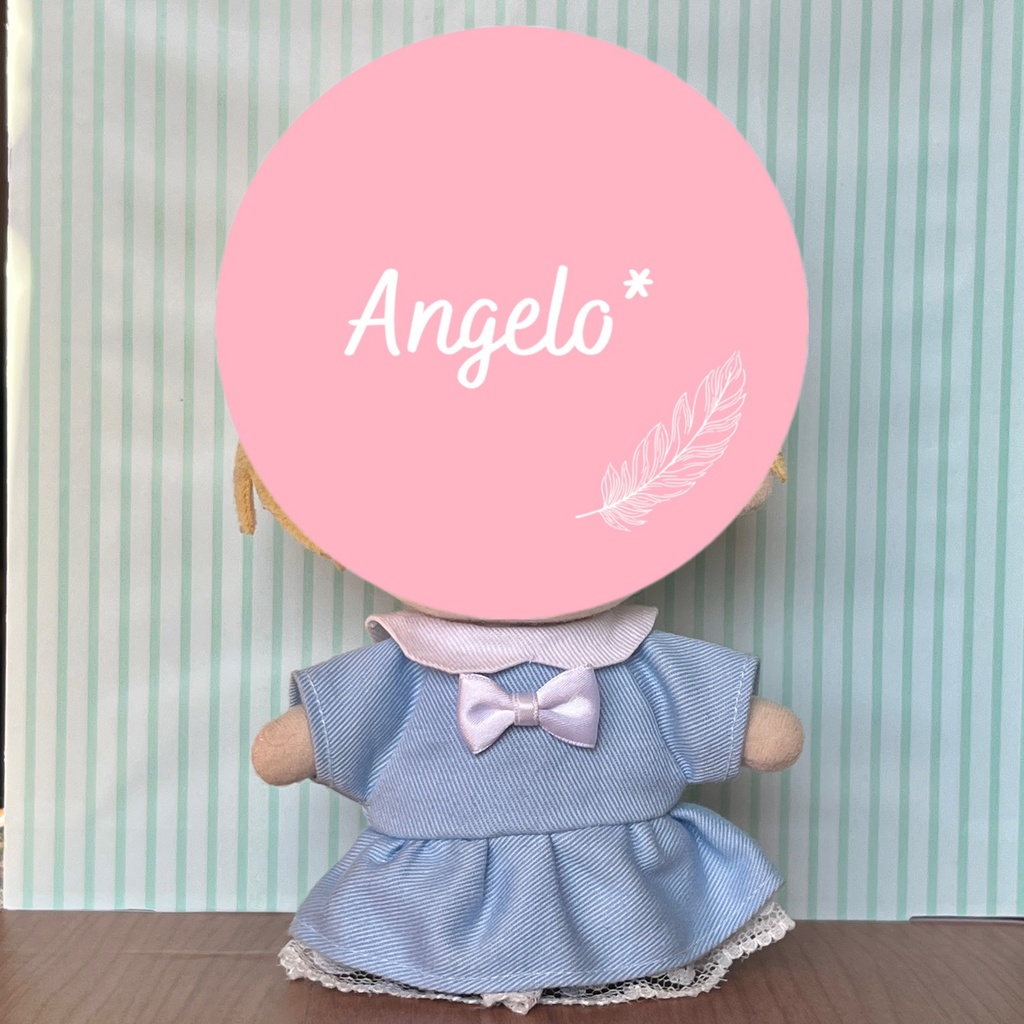 【匿名配送】〈プライズ16㎝ぬい・無属性10㎝共通〉推し色ワンピース 寒色ver.