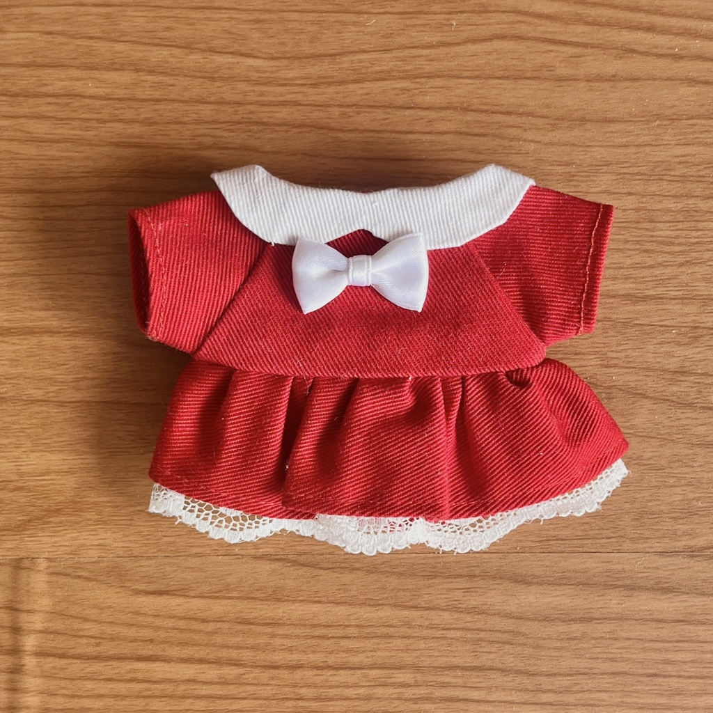 【匿名配送】〈プライズ16㎝ぬい・無属性10㎝共通〉推し色ワンピース 暖色ver.