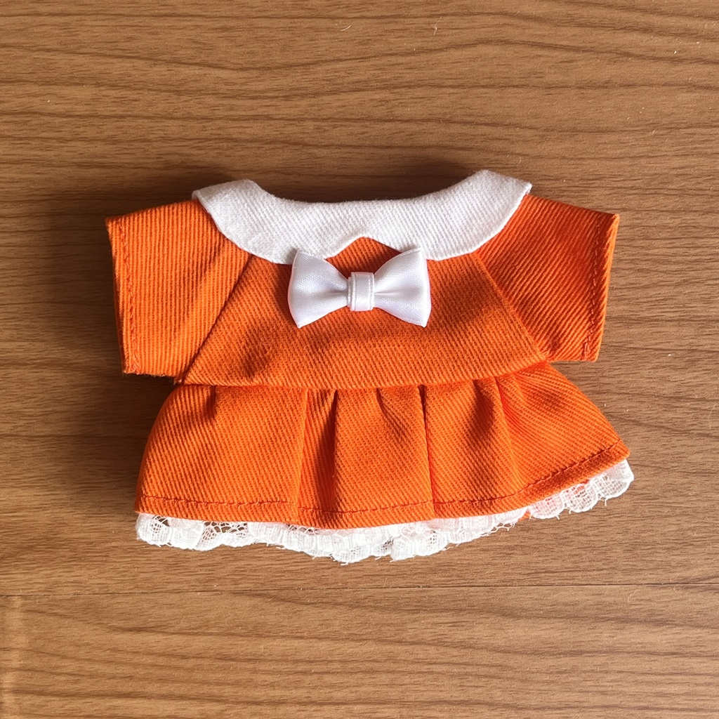 【匿名配送】〈プライズ16㎝ぬい・無属性10㎝共通〉推し色ワンピース 暖色ver.