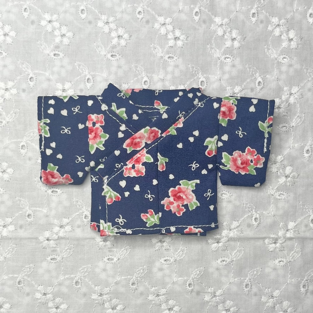 【匿名配送】〈プライズ16cmぬい・無属性10㎝共通〉浴衣・着物 花柄ver.