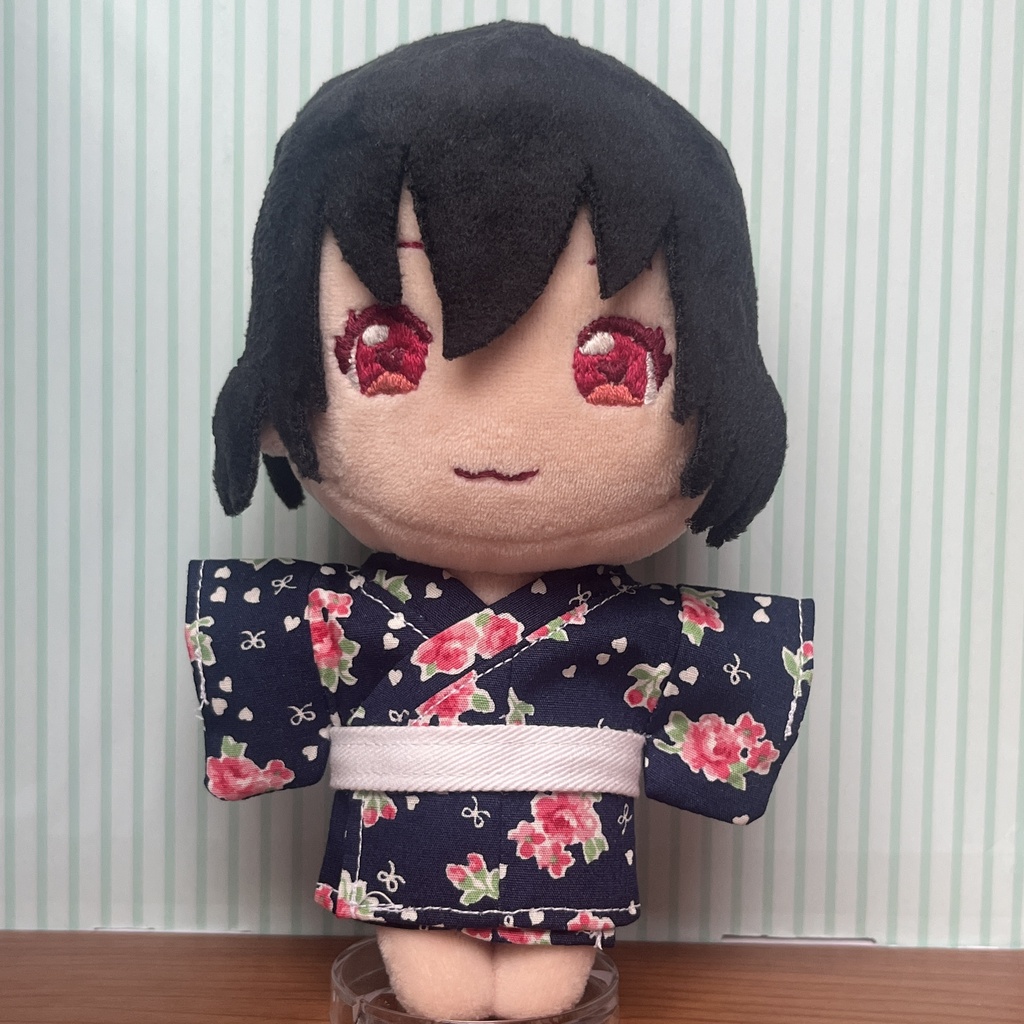 【匿名配送】〈プライズ16cmぬい・無属性10㎝共通〉浴衣・着物 花柄ver.