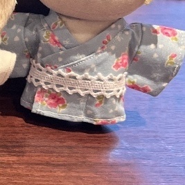 【匿名配送】〈プライズ16cmぬい・無属性10㎝共通〉浴衣・着物 花柄ver.