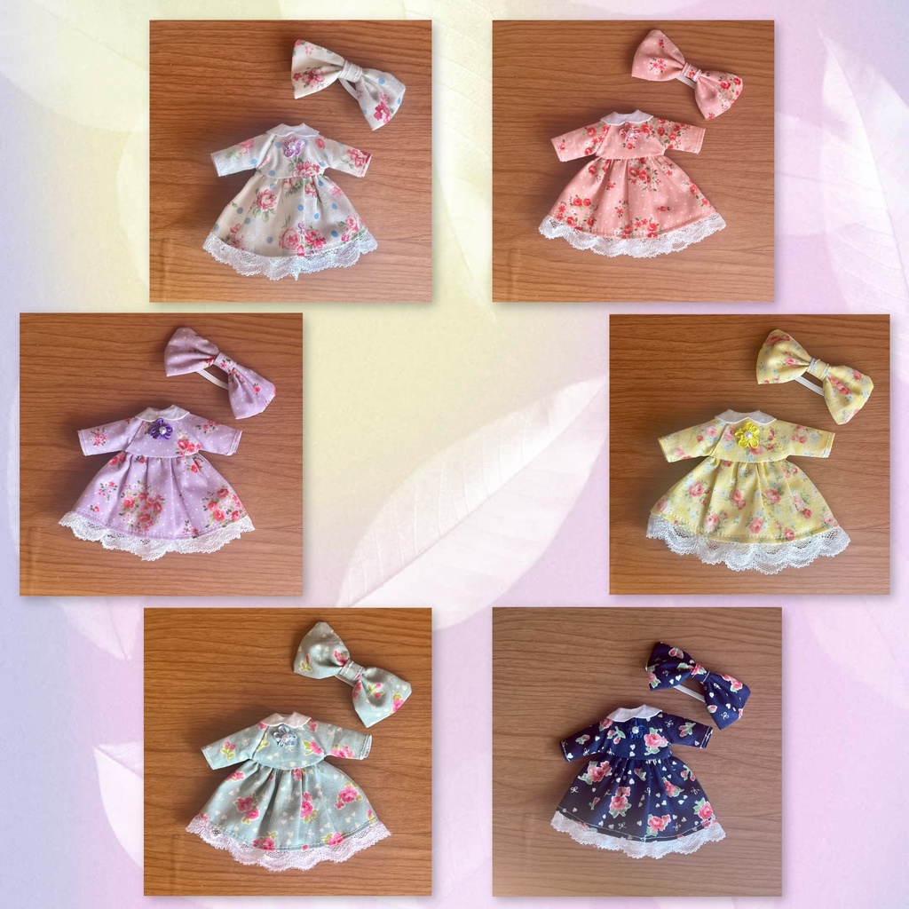 〈オビツ11・ねんどろいどどーる〉花柄のワンピース