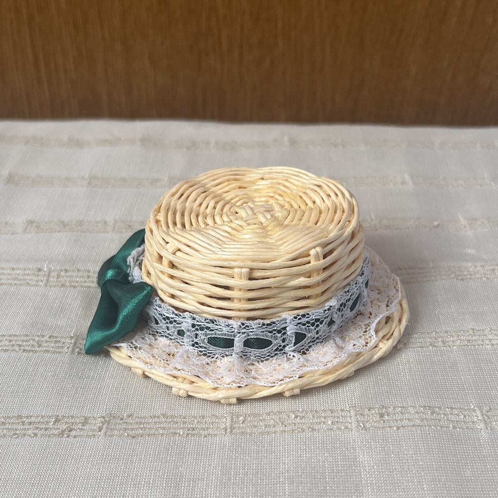 【匿名配送】〈オビツ11・ねんどろいどどーる〉ふりふりリボンのカンカン帽