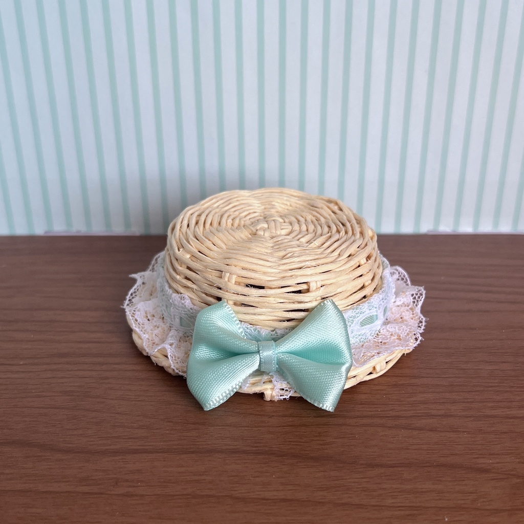 【匿名配送】〈オビツ11・ねんどろいどどーる〉ふりふりリボンのカンカン帽