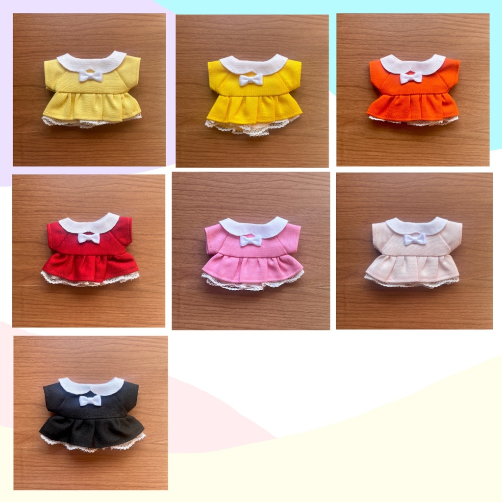 【匿名配送】〈無属性10㎝ぬい〉推し色ワンピース　暖色ver.