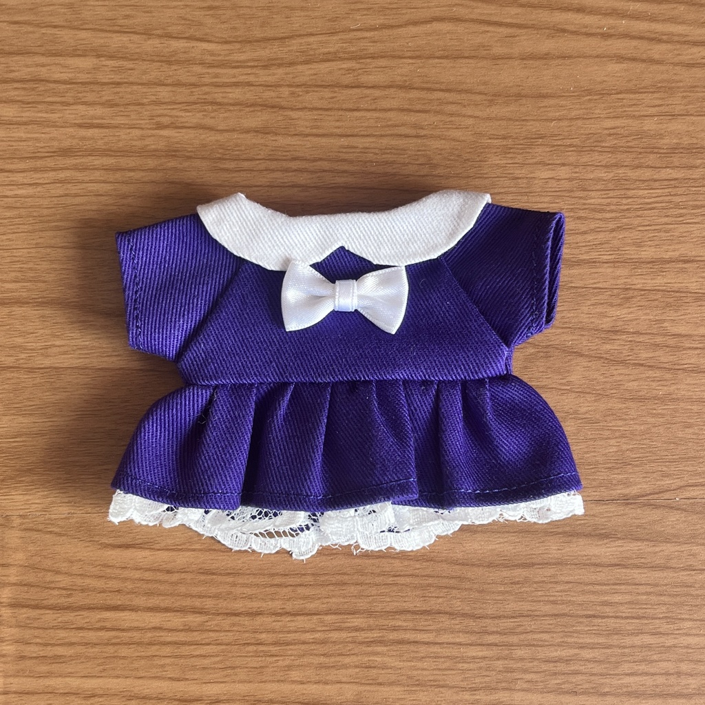 〈プライズ16㎝ぬい・無属性10㎝共通〉推し色ワンピース 寒色ver.