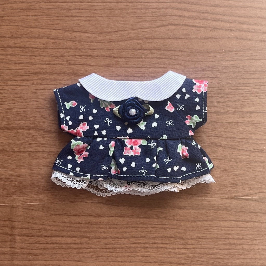 〈プライズ16㎝ぬい・無属性10㎝共通〉花柄のワンピース