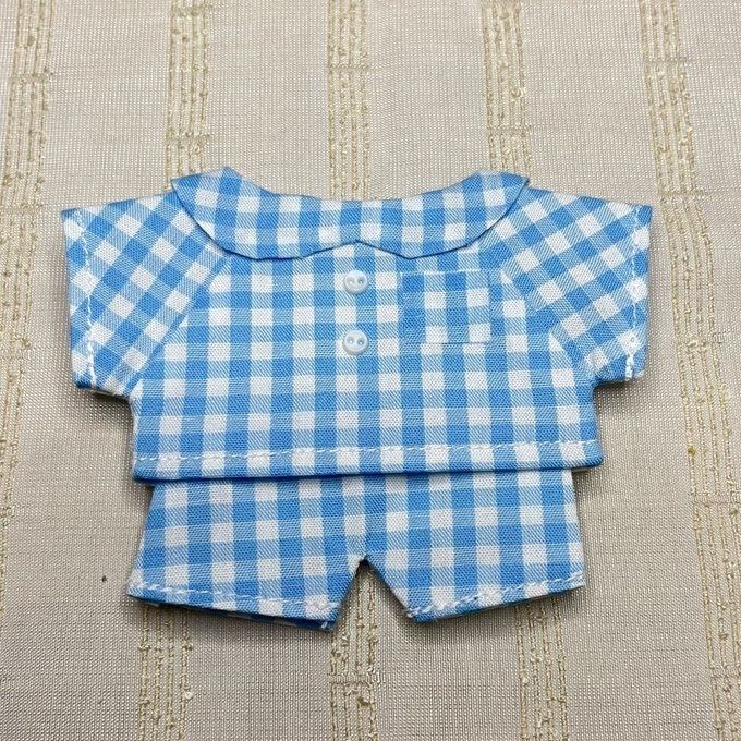 〈プライズ16㎝ぬい〉チェックのパジャマ 上下セット