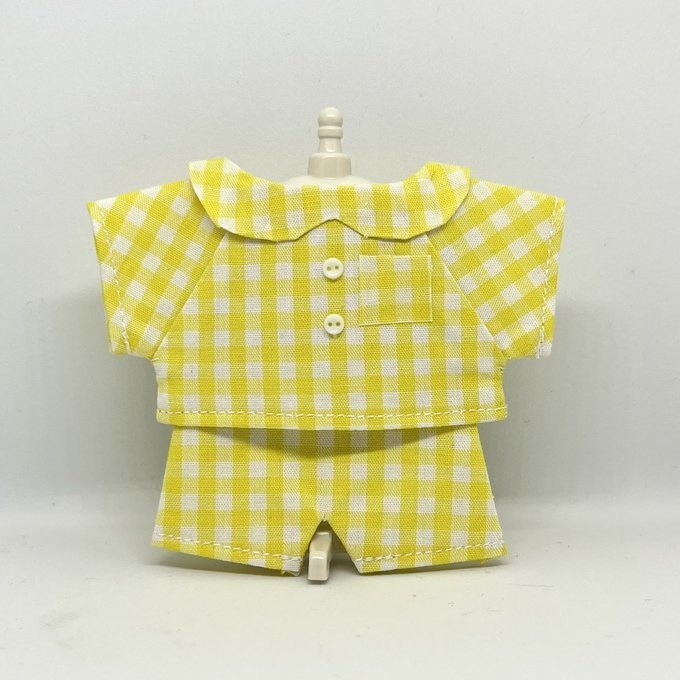 〈プライズ16㎝ぬい〉チェックのパジャマ 上下セット