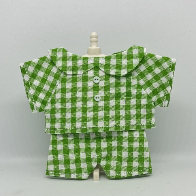 〈プライズ16㎝ぬい〉チェックのパジャマ 上下セット