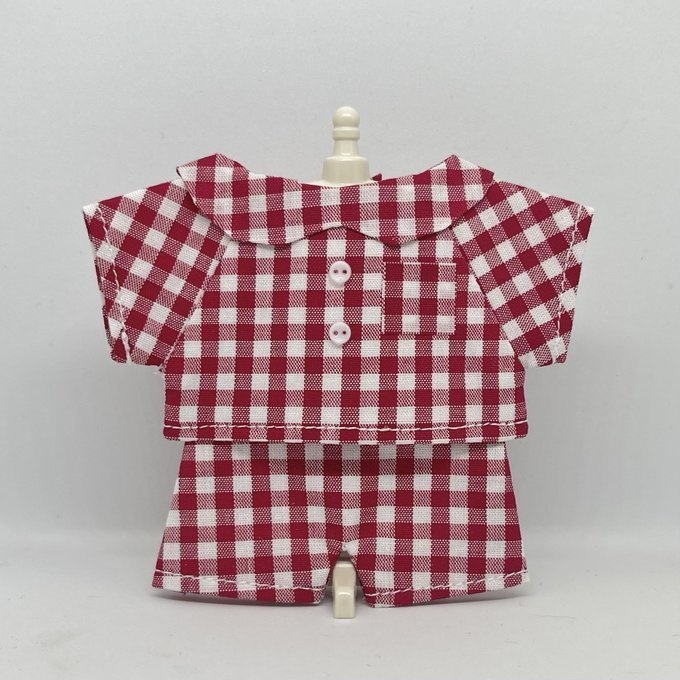 〈プライズ16㎝ぬい〉チェックのパジャマ 上下セット