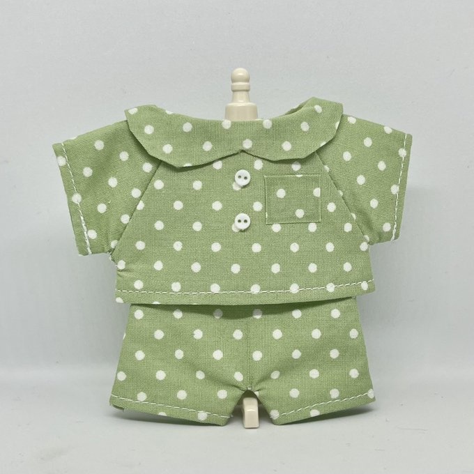 〈プライズ16㎝ぬい〉水玉のパジャマ 上下セット