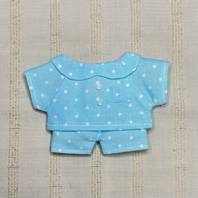 〈プライズ16㎝ぬい〉水玉のパジャマ 上下セット
