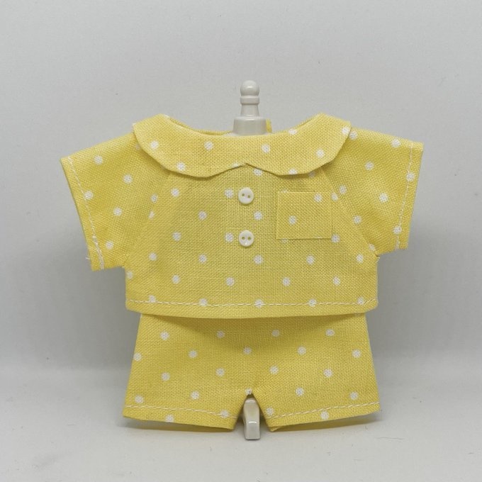 〈プライズ16㎝ぬい〉水玉のパジャマ 上下セット