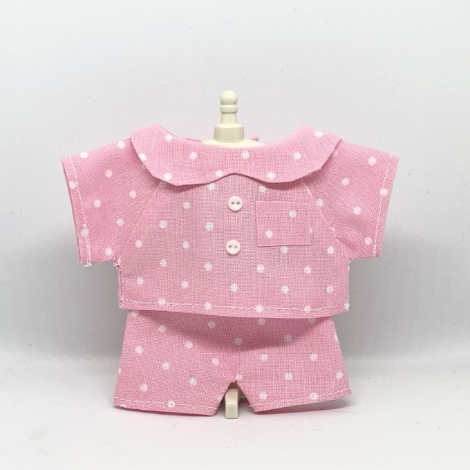 〈プライズ16㎝ぬい〉水玉のパジャマ 上下セット