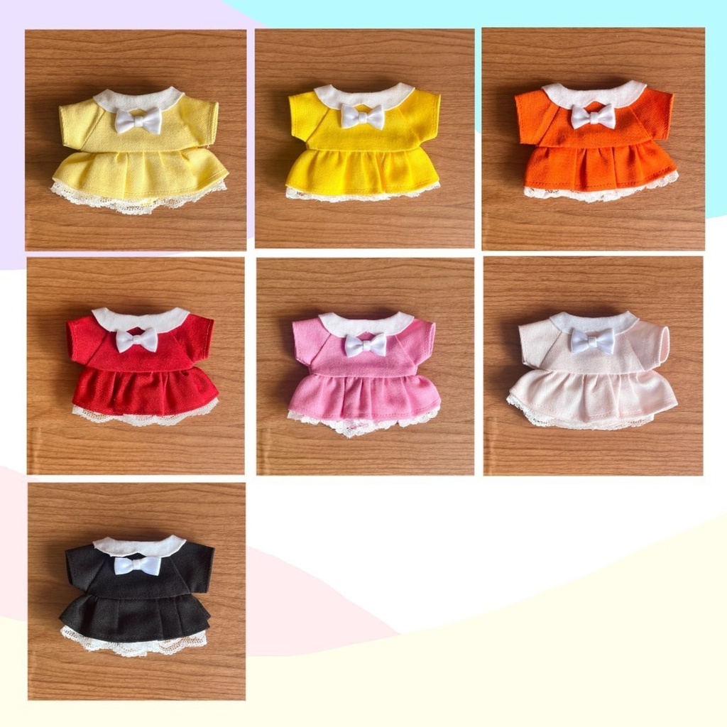 〈無属性10㎝ぬい〉推し色ワンピース　暖色ver.