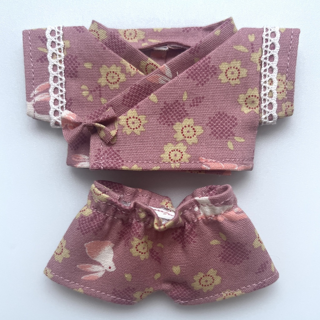 〈プライズ16㎝・無属性10㎝共通〉うさぎ柄の甚平