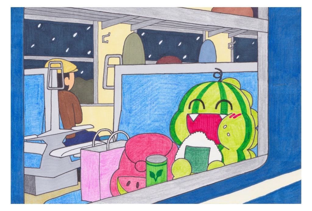 【コラボ】まとばあきおさん×すいかどんポストカード