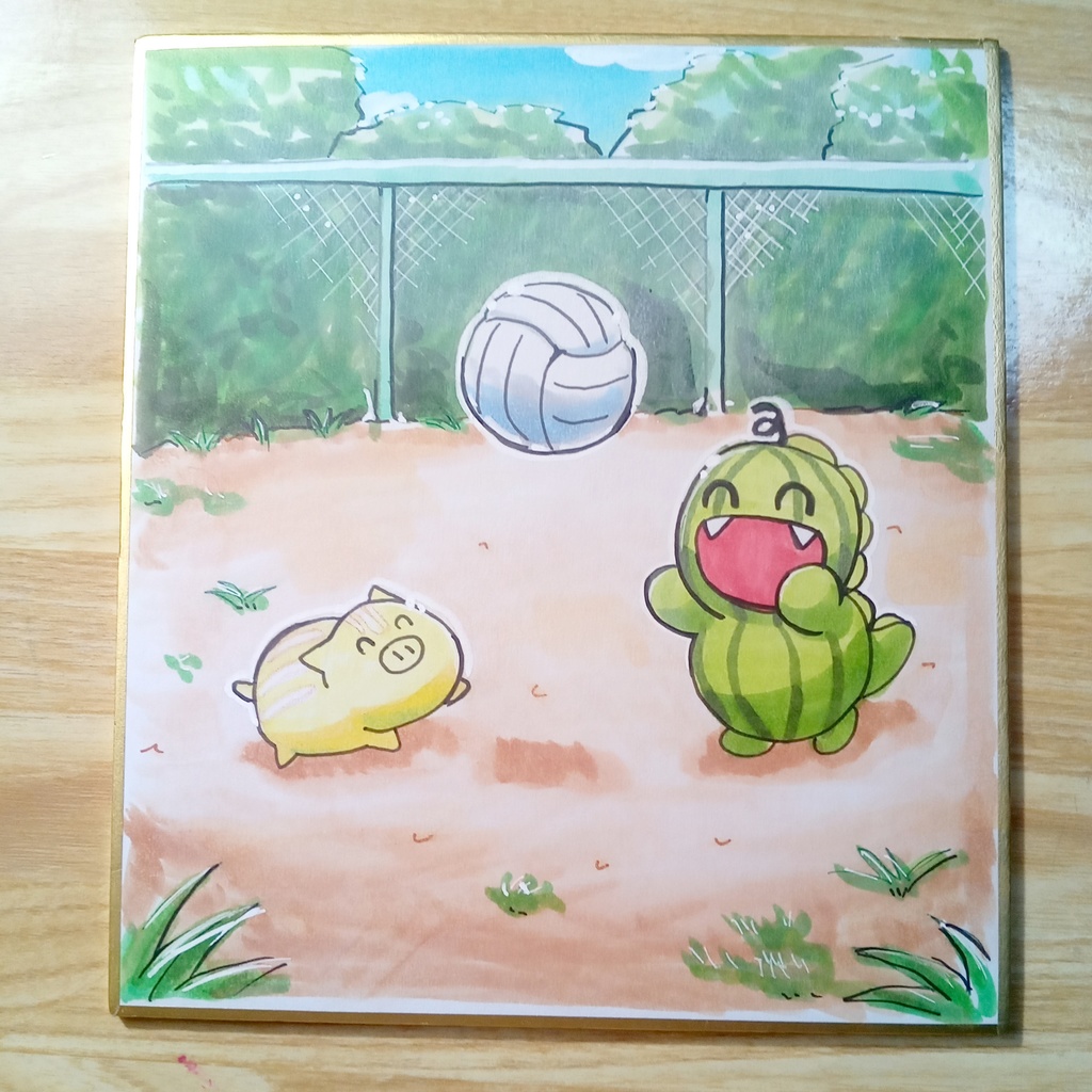 すいかどんコピック色紙原画