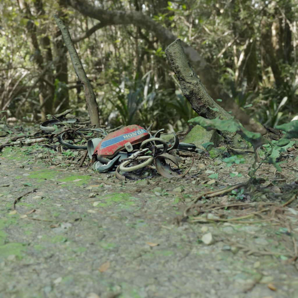 朽ち果てた乗り物【フォトグラメトリ】