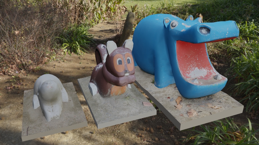 【フォトグラメトリ】公園のアニマルたち