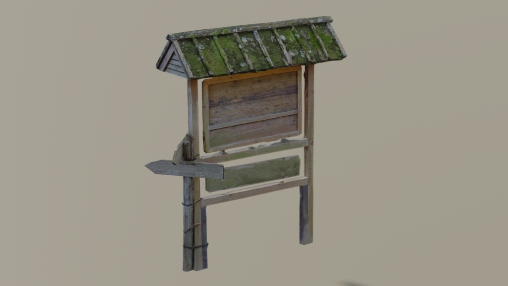 【フォトグラメトリ】木製看板2種