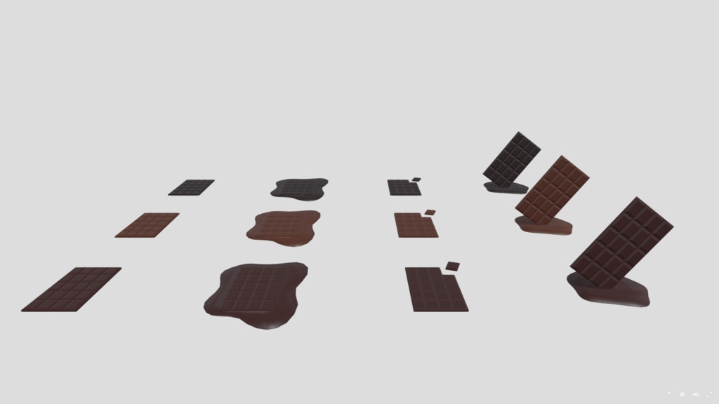 色々な形の板チョコ