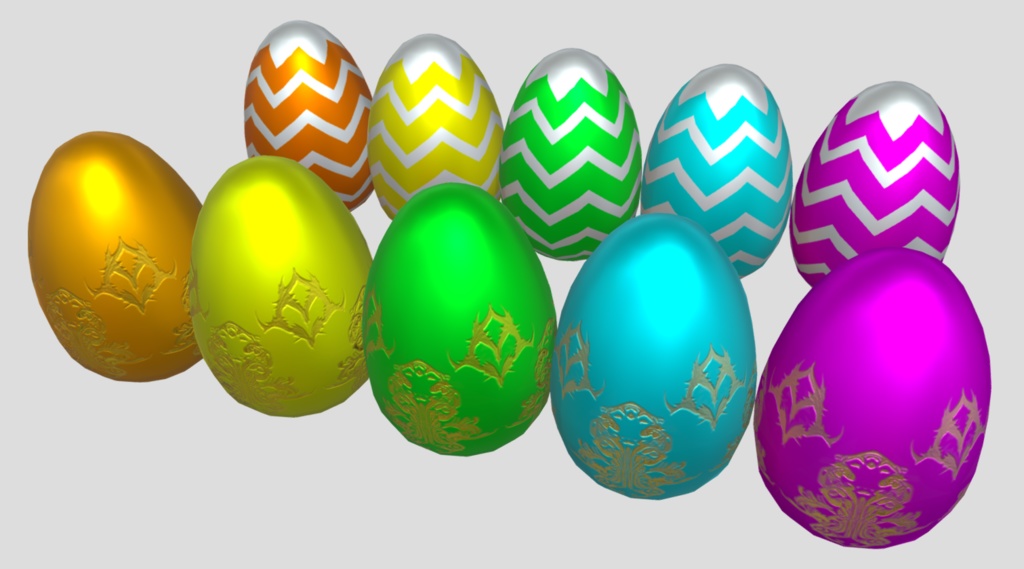 イースターエッグチョコ(色付きアルミ包装された卵型のチョコ)