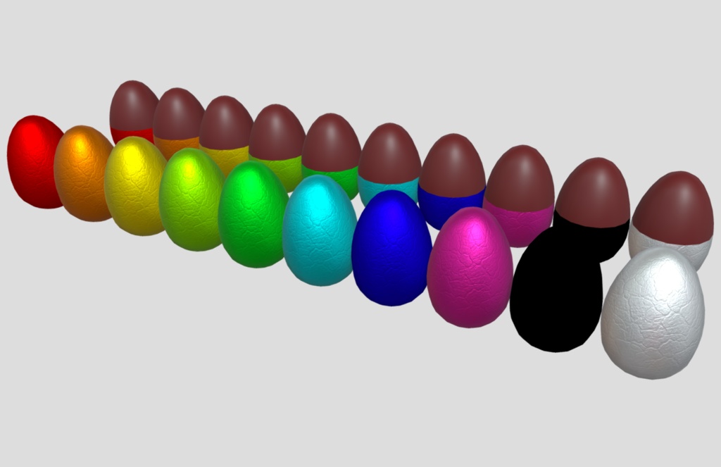 イースターエッグチョコ(色付きアルミ包装された卵型のチョコ)